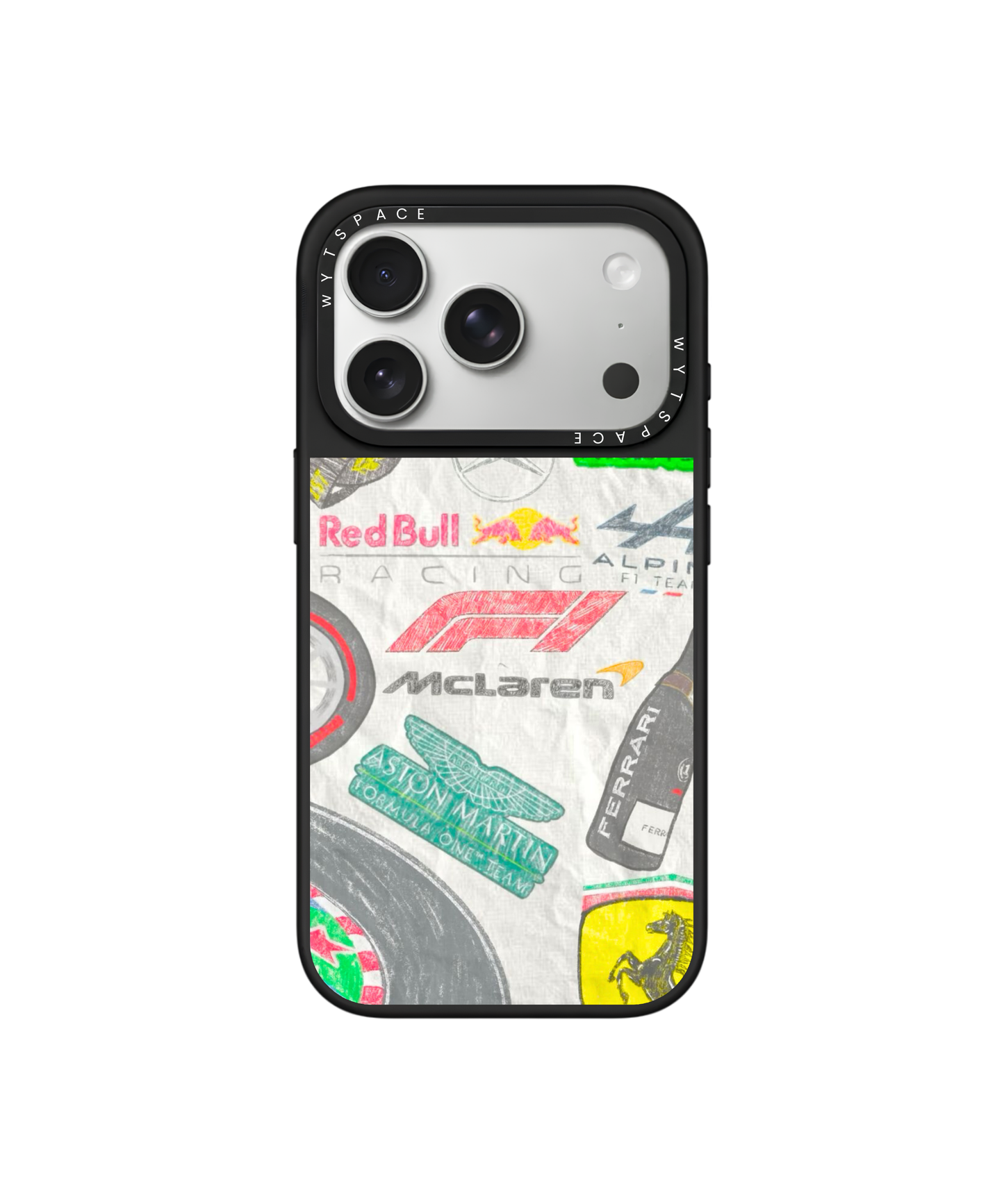 Racer Stickers Mix | F1 / Cars - Elite iPhone Case | Code: 430