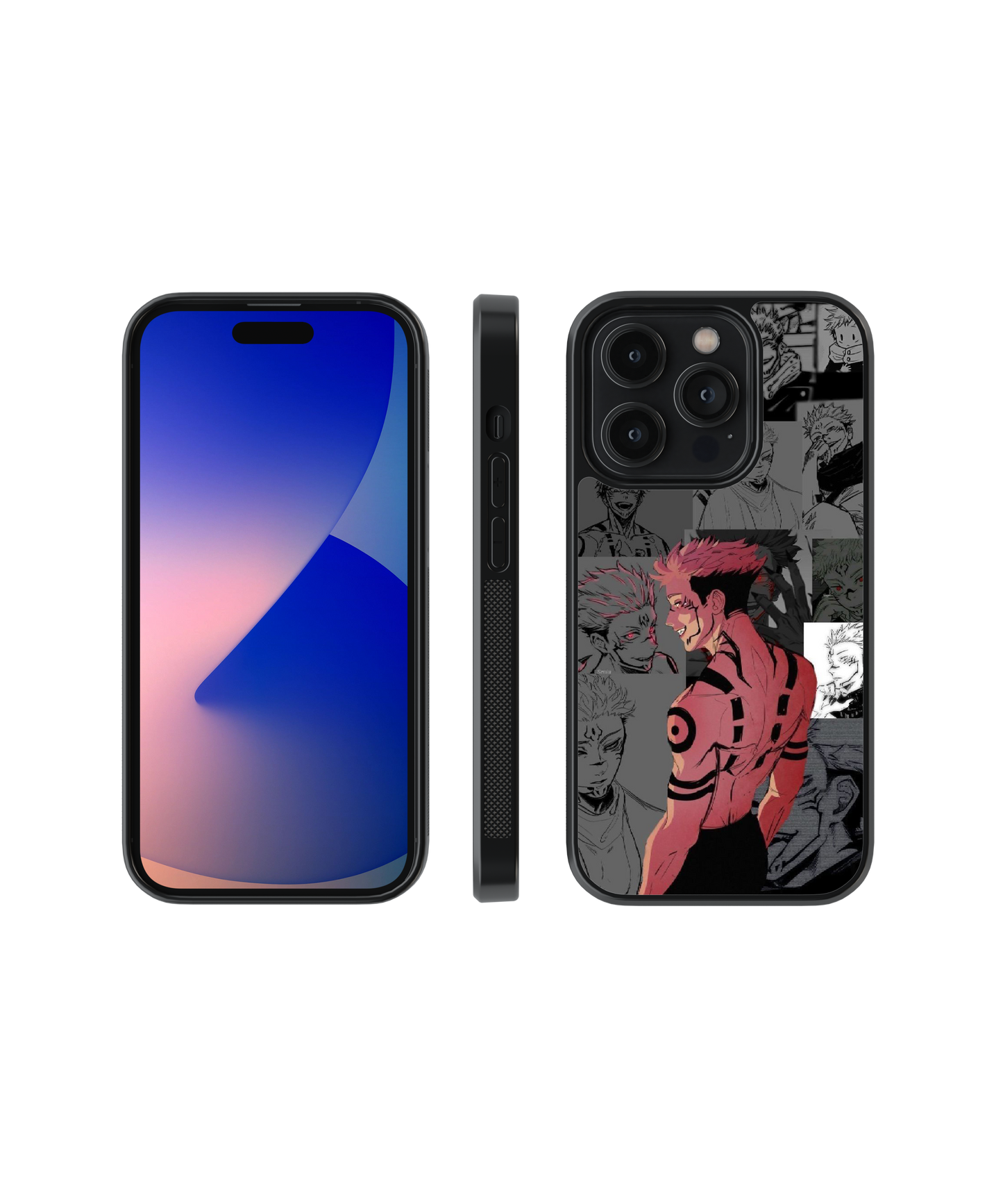 Sukuna Silhouette | Jujutsu Kaisen - Glass Case Cover | Code: 195