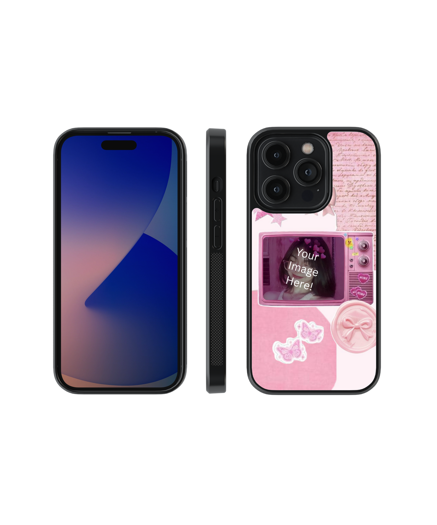 Blush Muse | Personalized Glass Case Cover | Code: 346