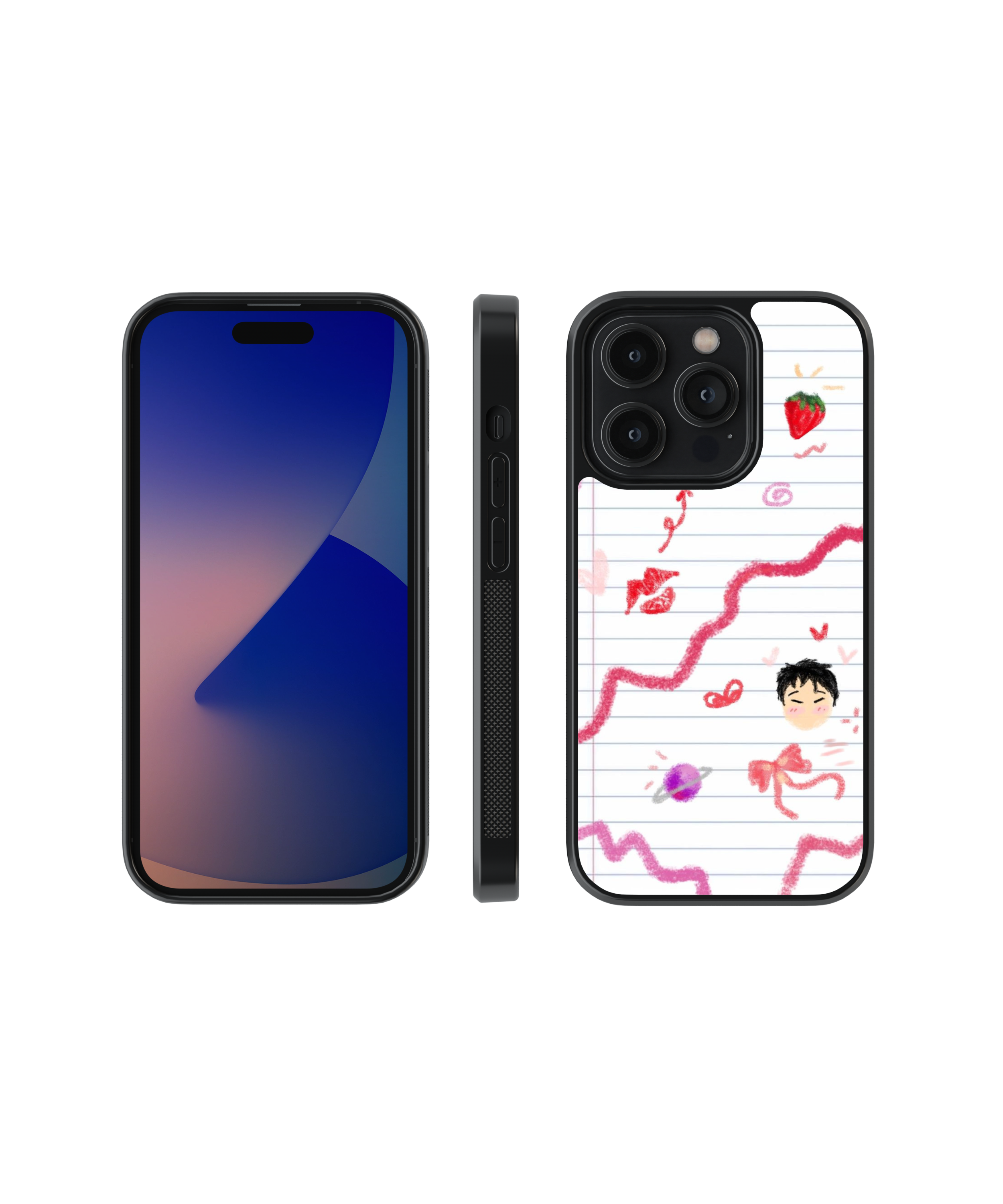 Ink Bloom | Scribble - Glass Case Cover | Code: 308