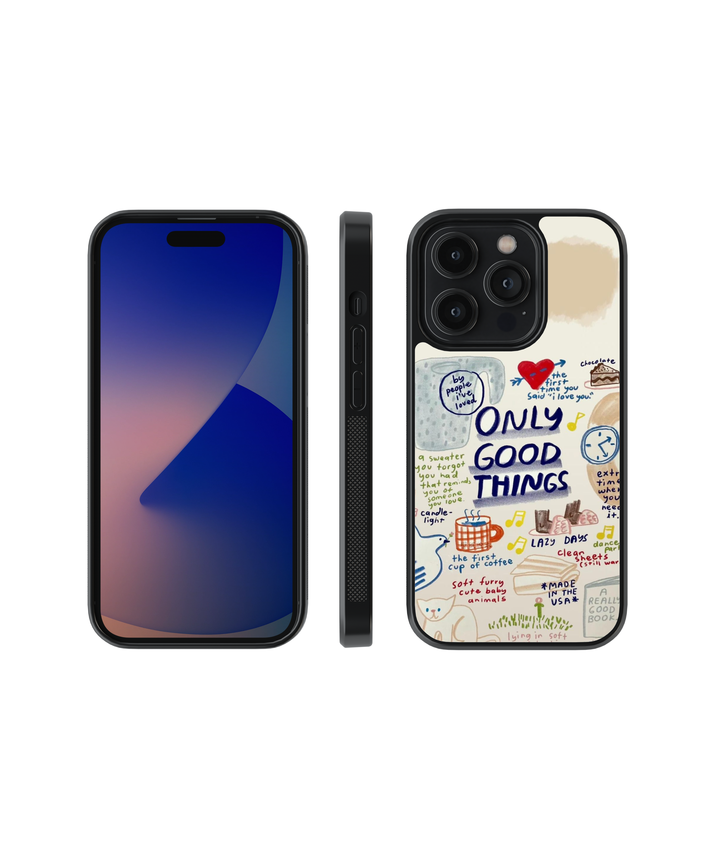 Sketch Vibes | Scribble - Glass Case Cover | Code: 301