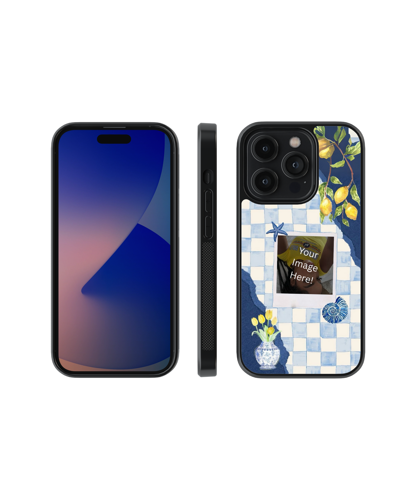 Lemon Check | Personalized Glass Case Cover | Code: 349