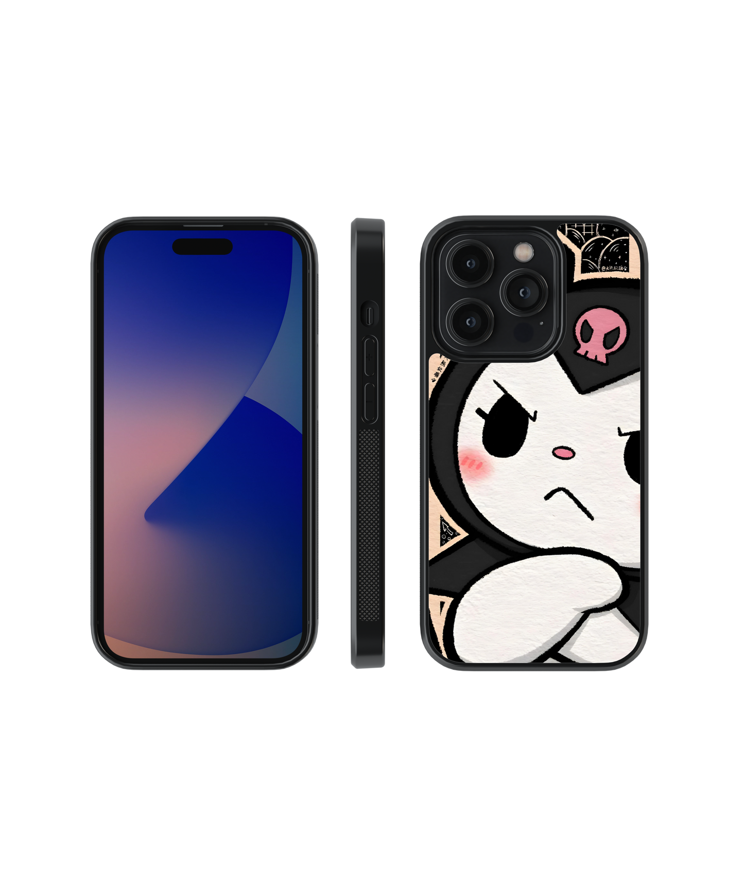 Kuromi Gaze | Pinteresty Glass Case Cover | Code: 270