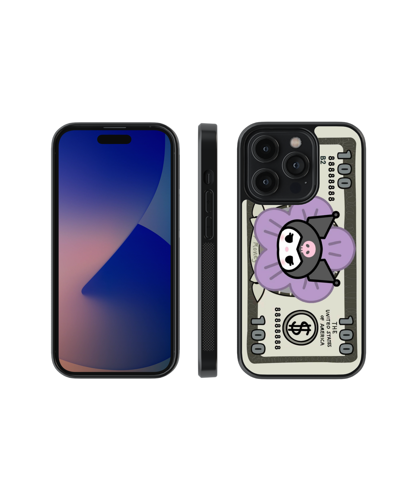 Kuromi Cash | Pinteresty Glass Case Cover | Code: 295