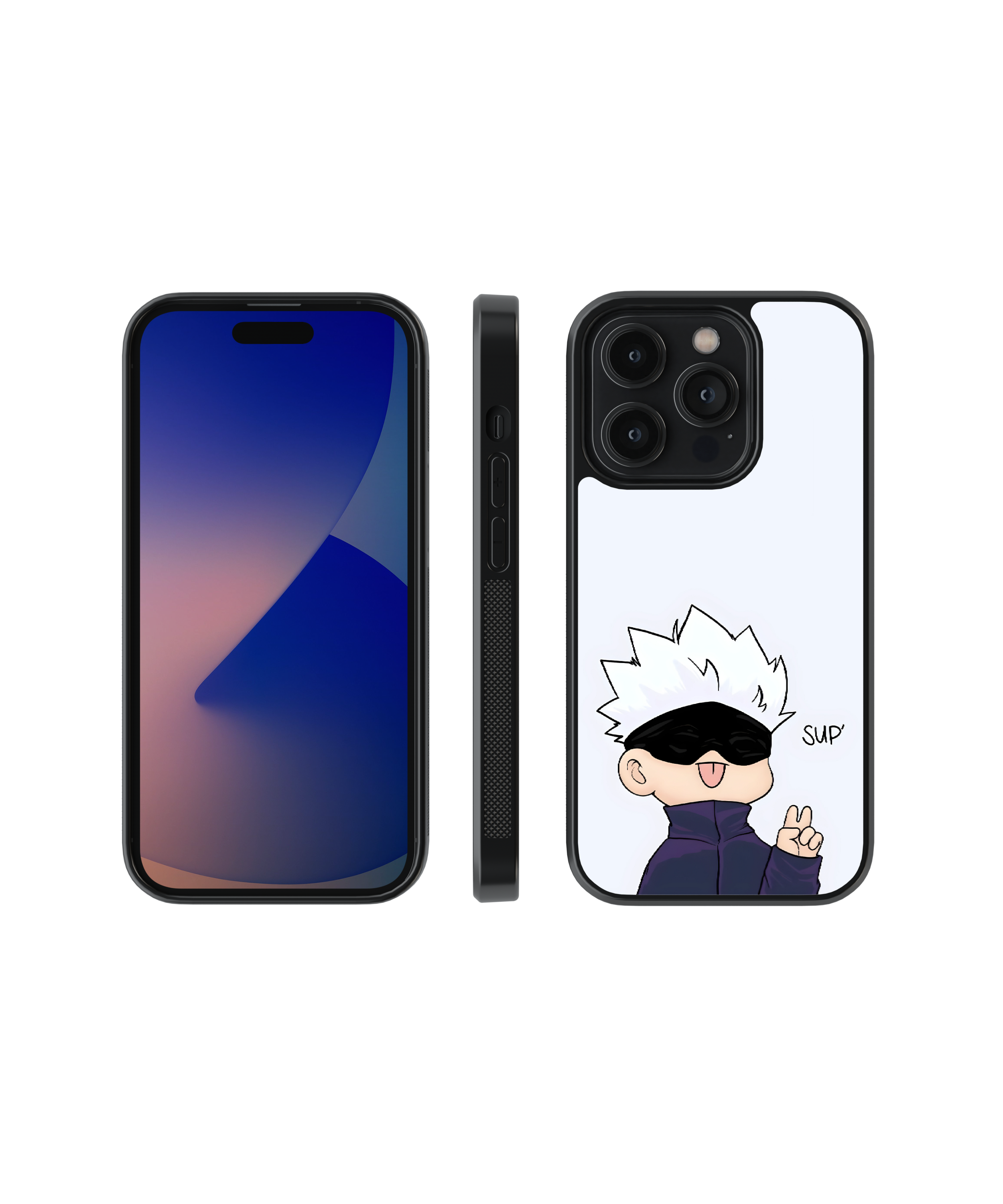 Satoru Greeting | Jujutsu Kaisen - Glass Case Cover | Code: 199