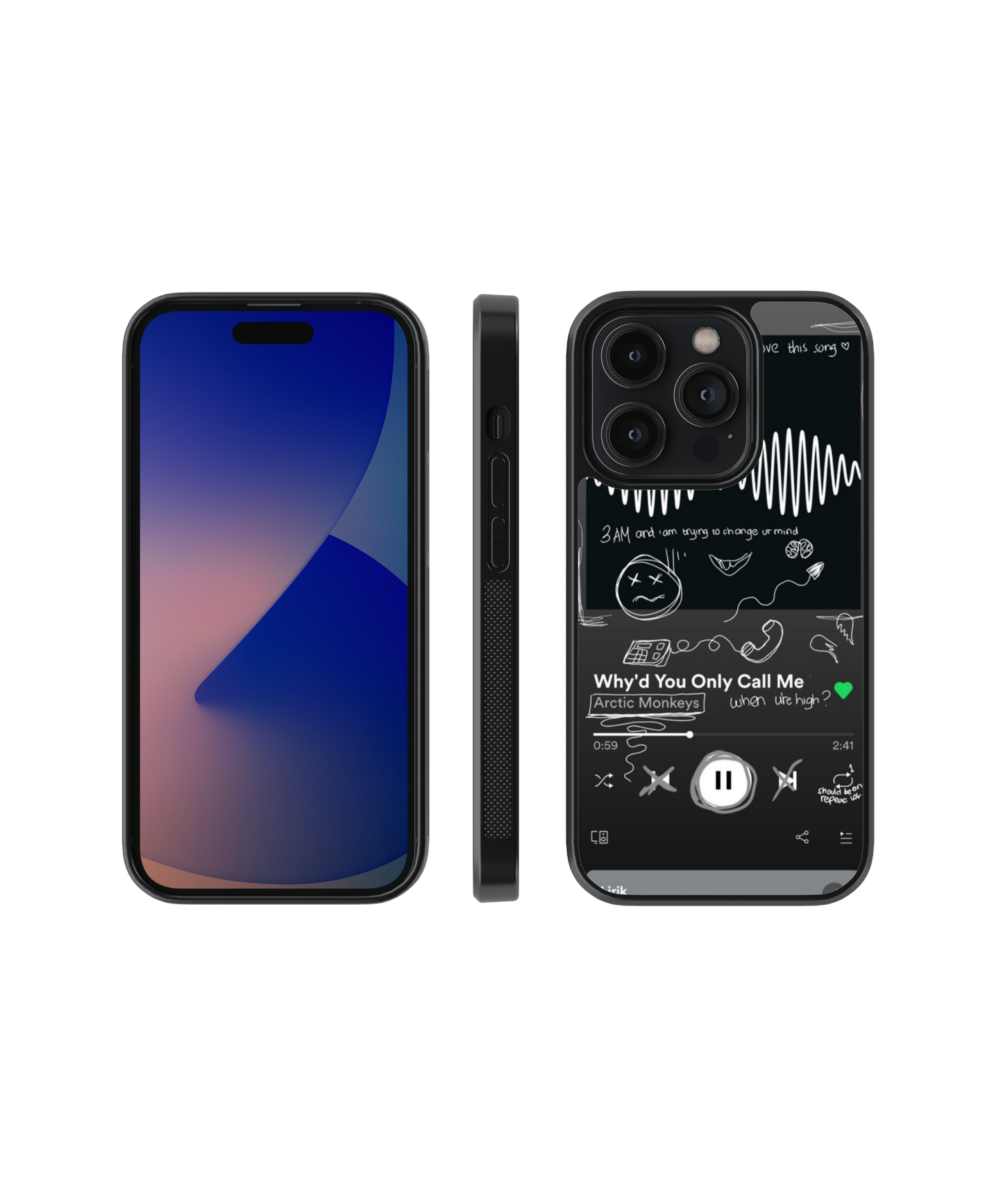 Line Play | Scribble - Glass Case Cover | Code: 303