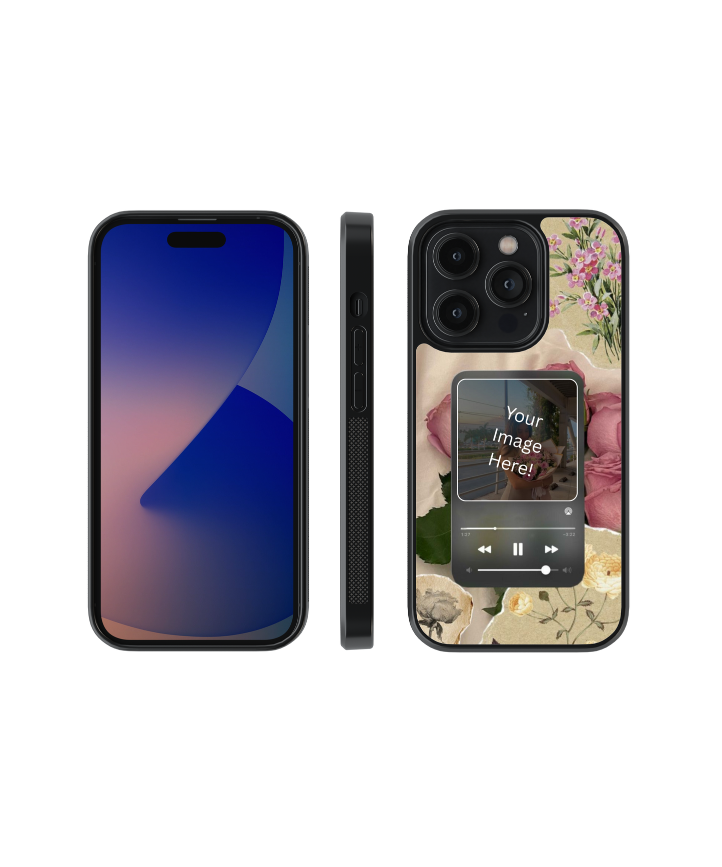 Floral Daze | Personalized Glass Case Cover | Code: 348