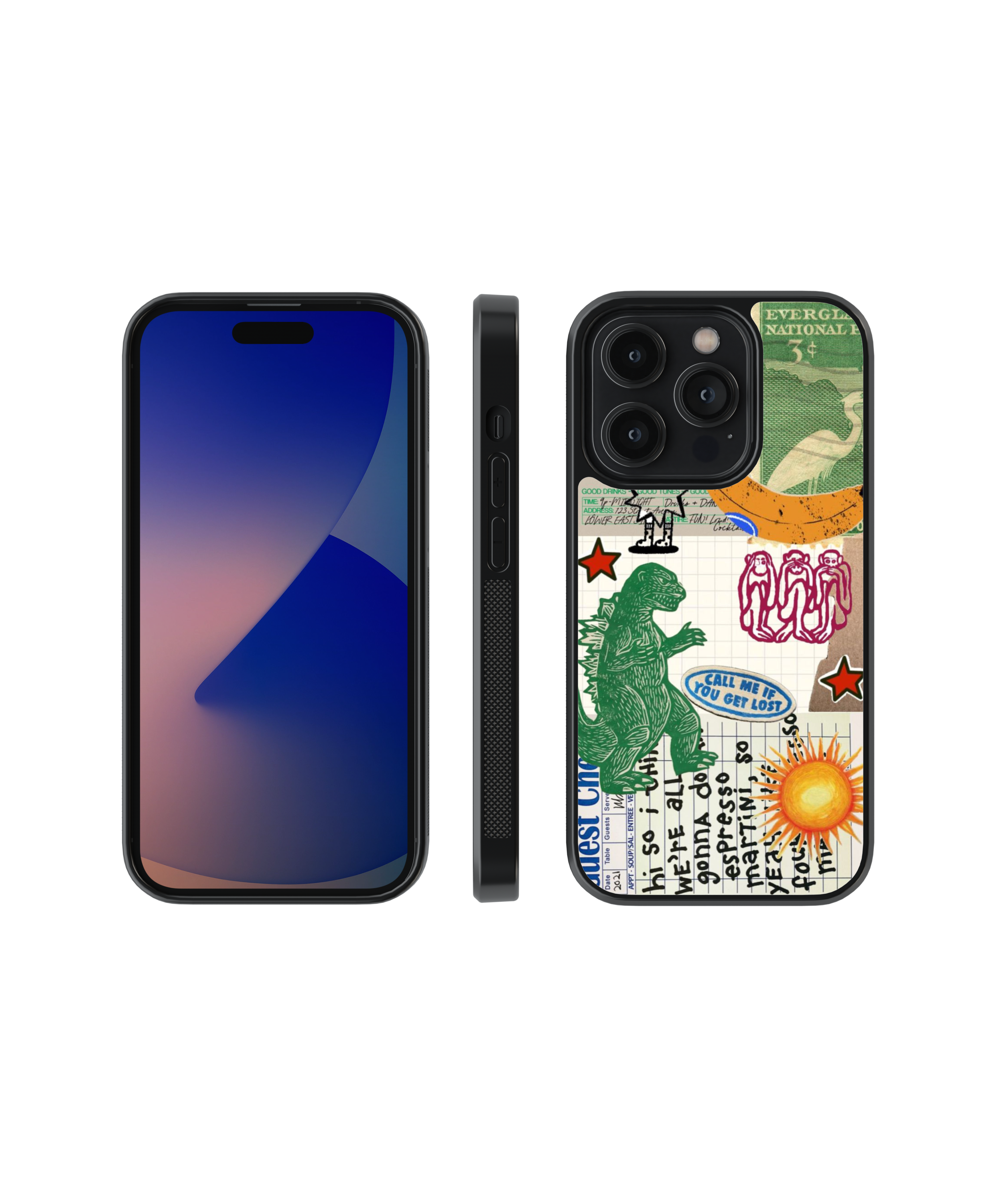 Sketch Mode | Scribble - Glass Case Cover | Code: 309