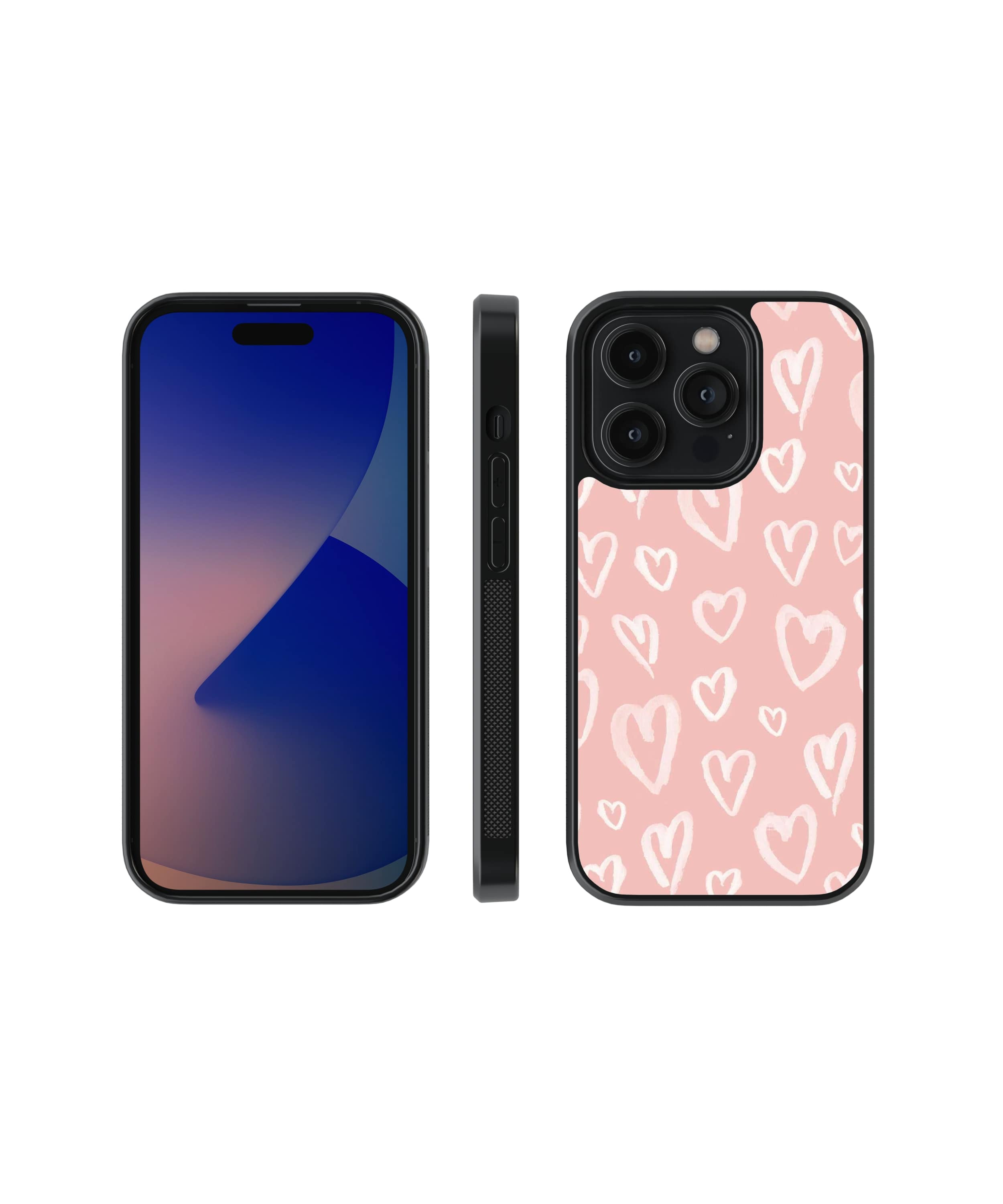 Delight | Hearts - Glass Case Cover | Code: 053