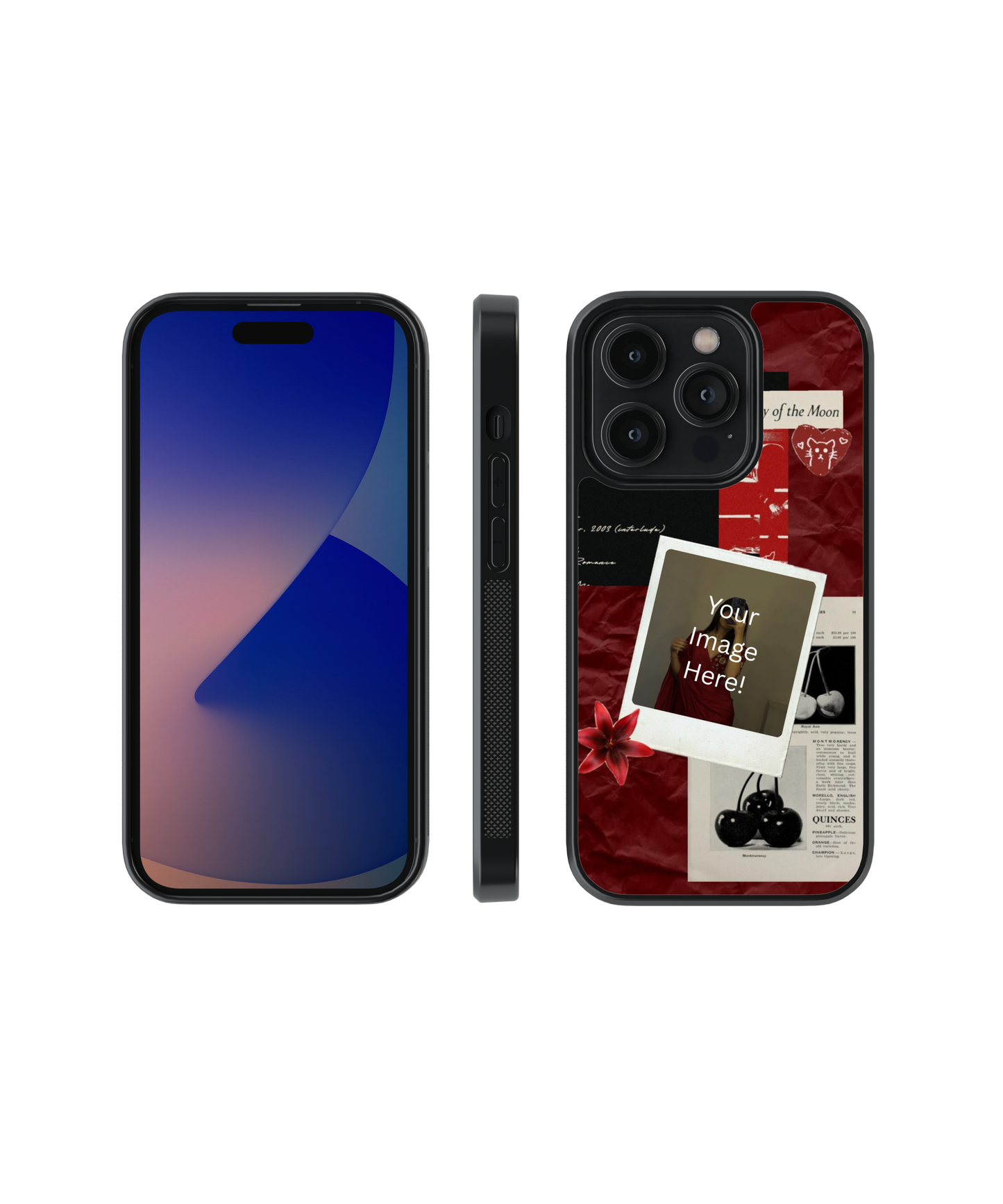 Scarlet Mood | Personalized Glass Case Cover | Code: 347