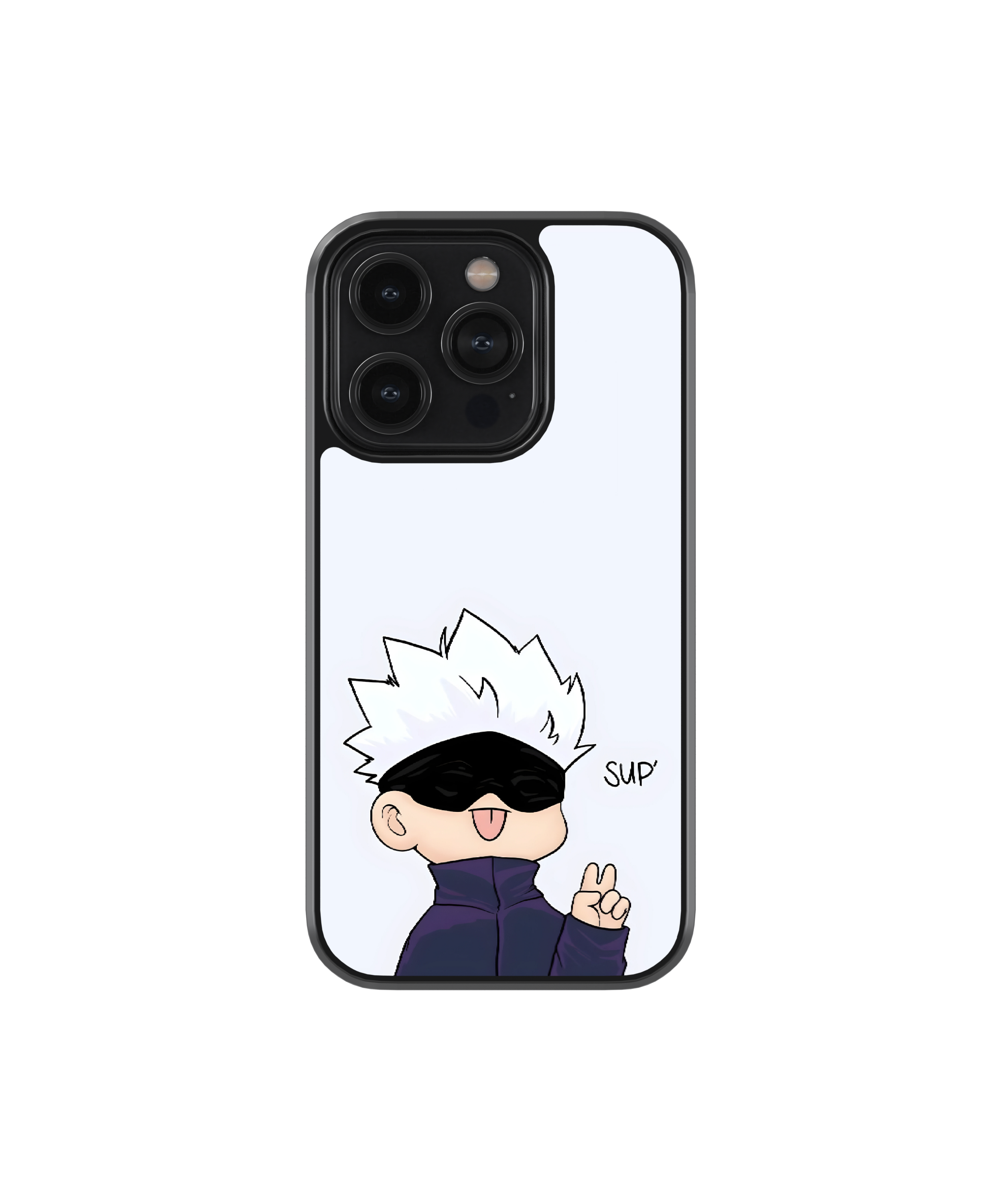 Satoru Greeting | Jujutsu Kaisen - Glass Case Cover | Code: 199
