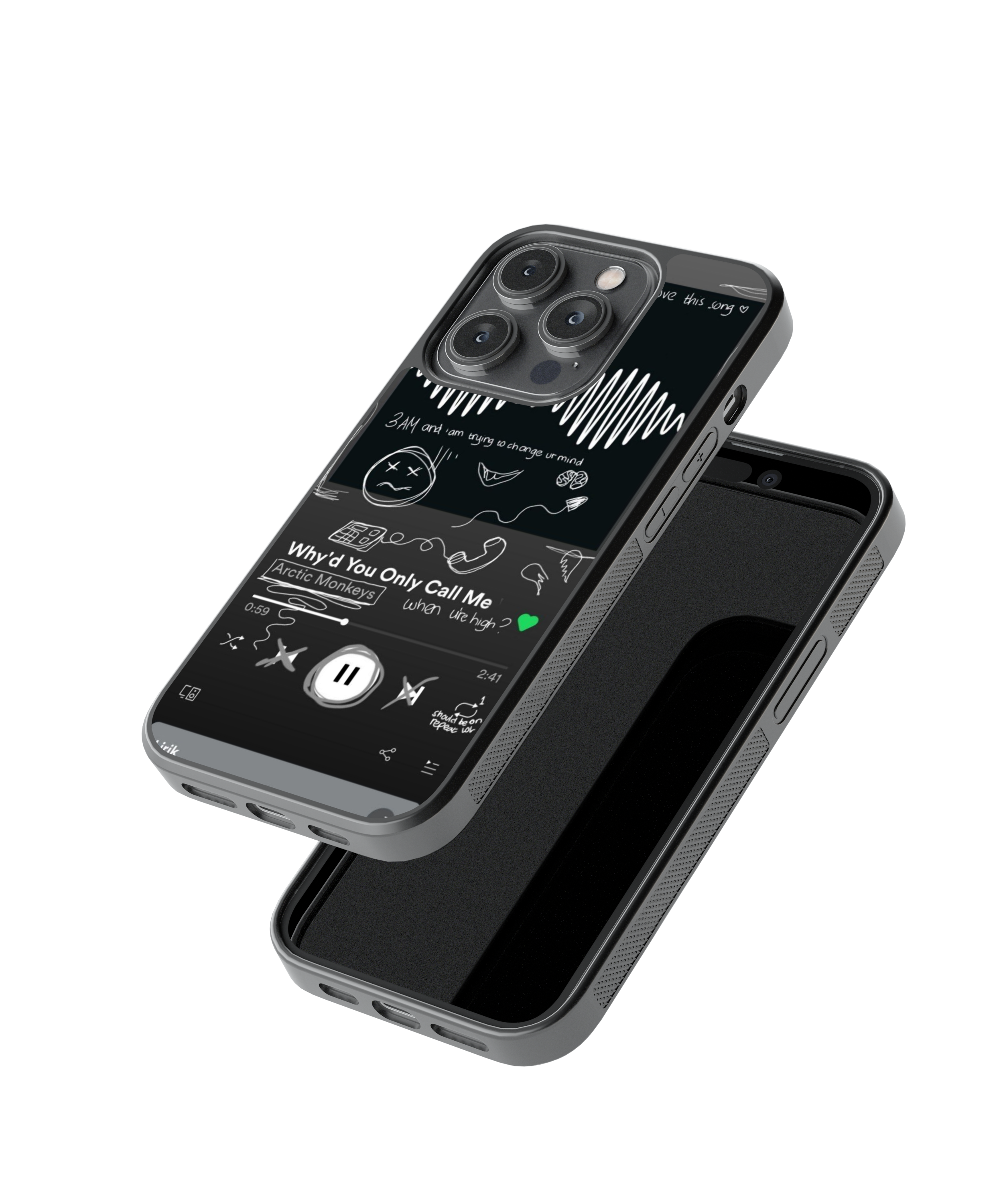 Line Play | Scribble - Glass Case Cover | Code: 303