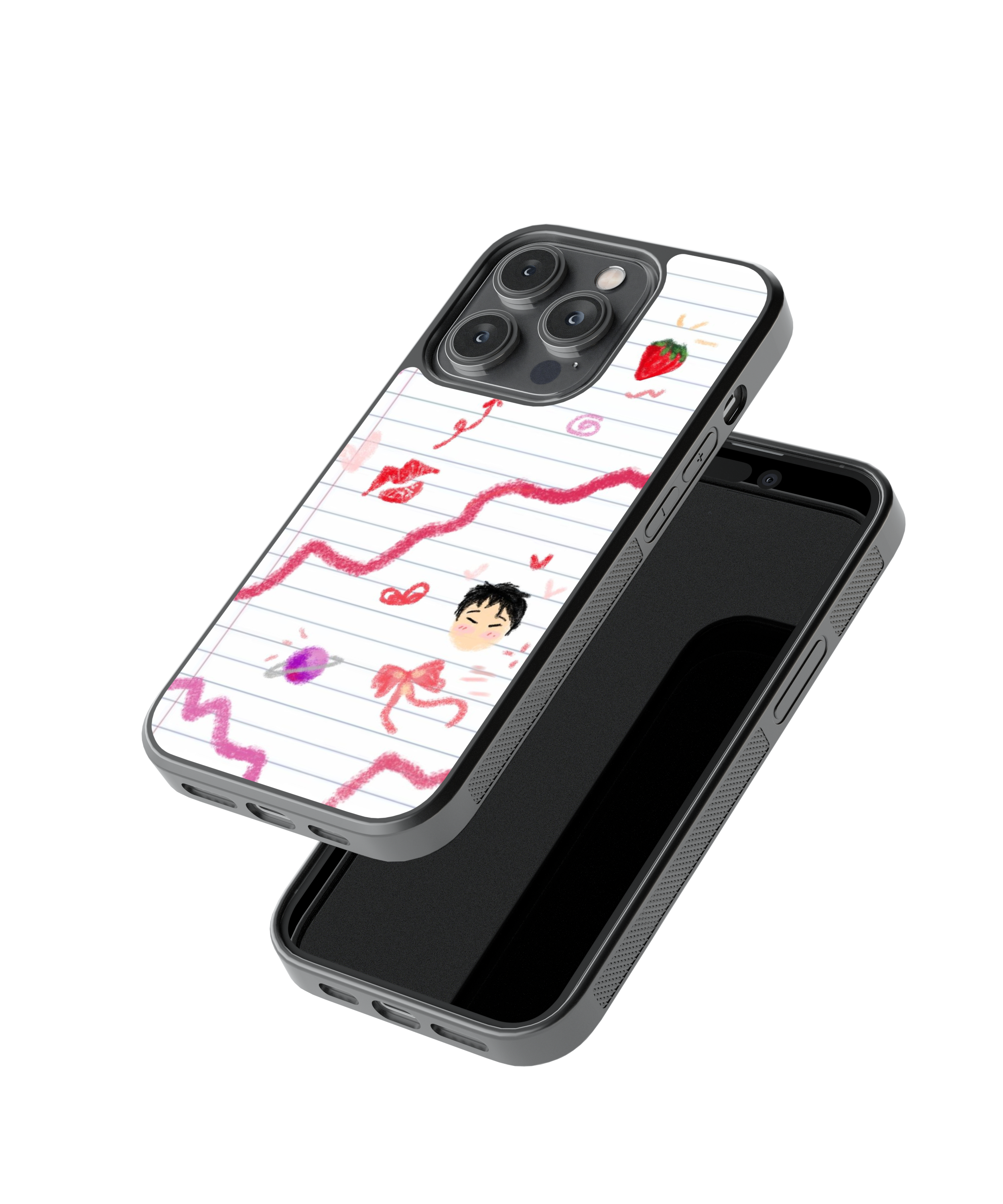 Ink Bloom | Scribble - Glass Case Cover | Code: 308