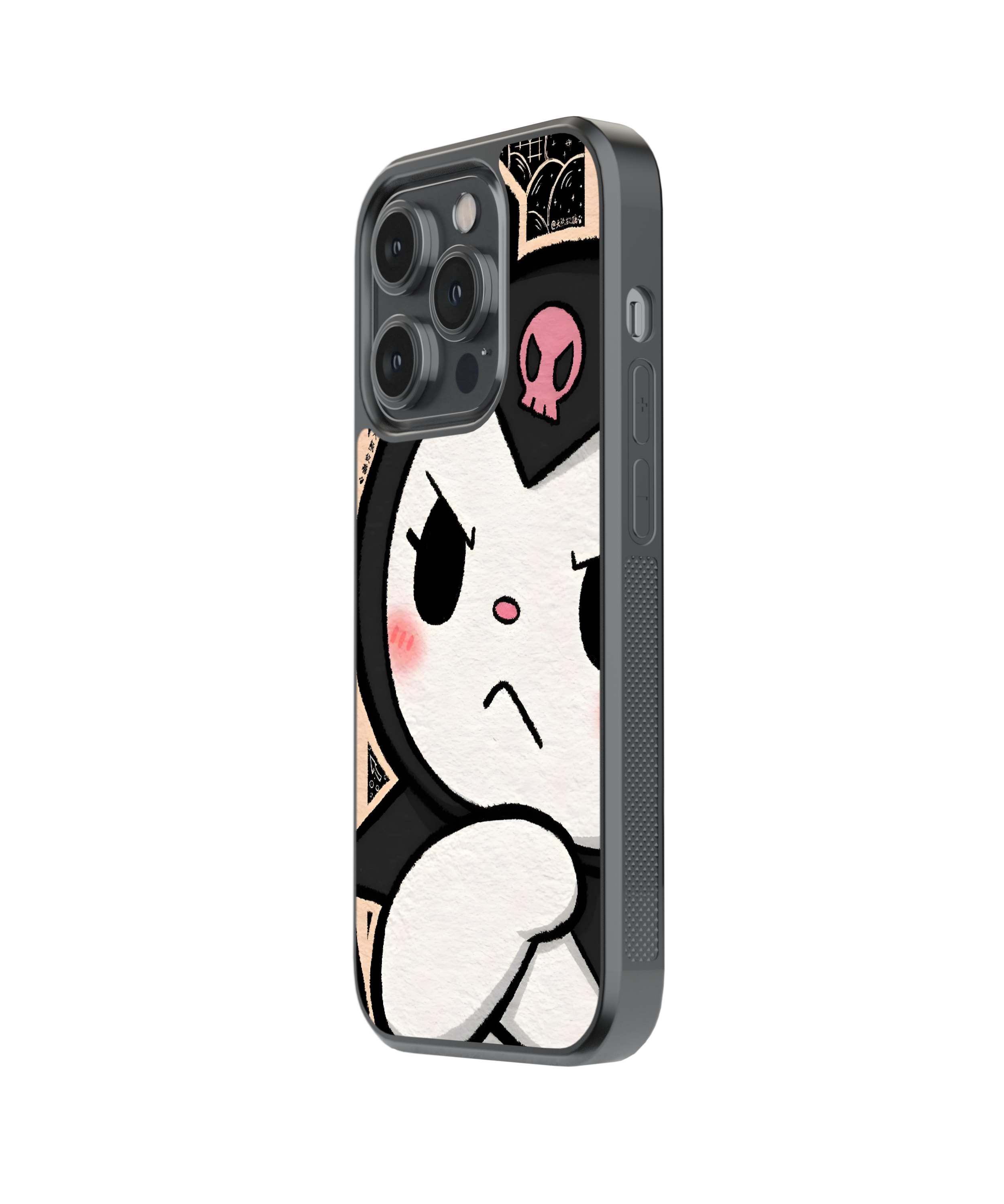 Kuromi Gaze | Pinteresty Glass Case Cover | Code: 270
