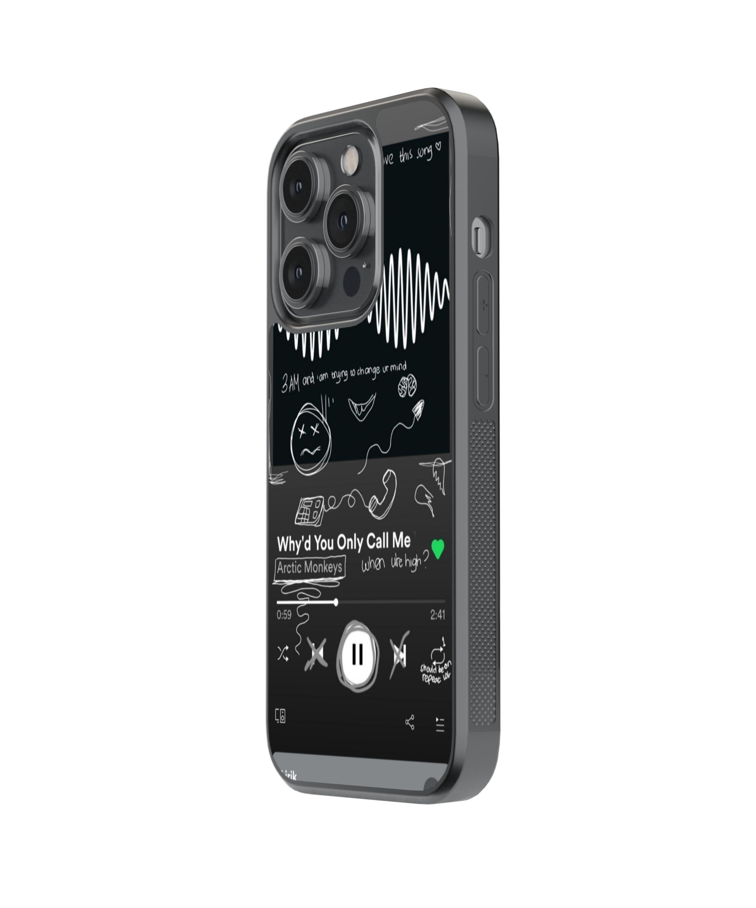 Line Play | Scribble - Glass Case Cover | Code: 303