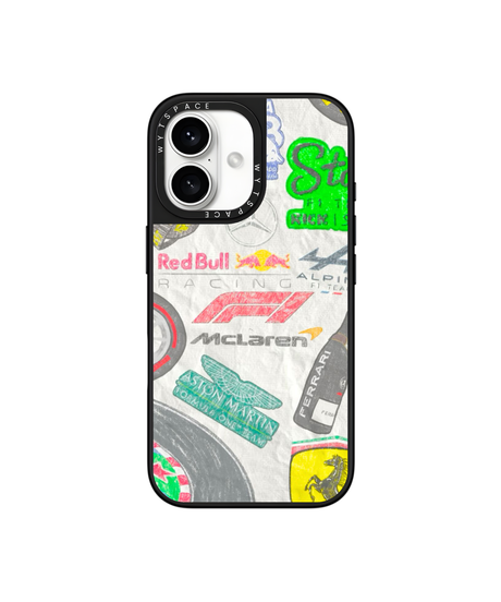 Racer Stickers Mix | F1 / Cars - Elite iPhone Case | Code: 430