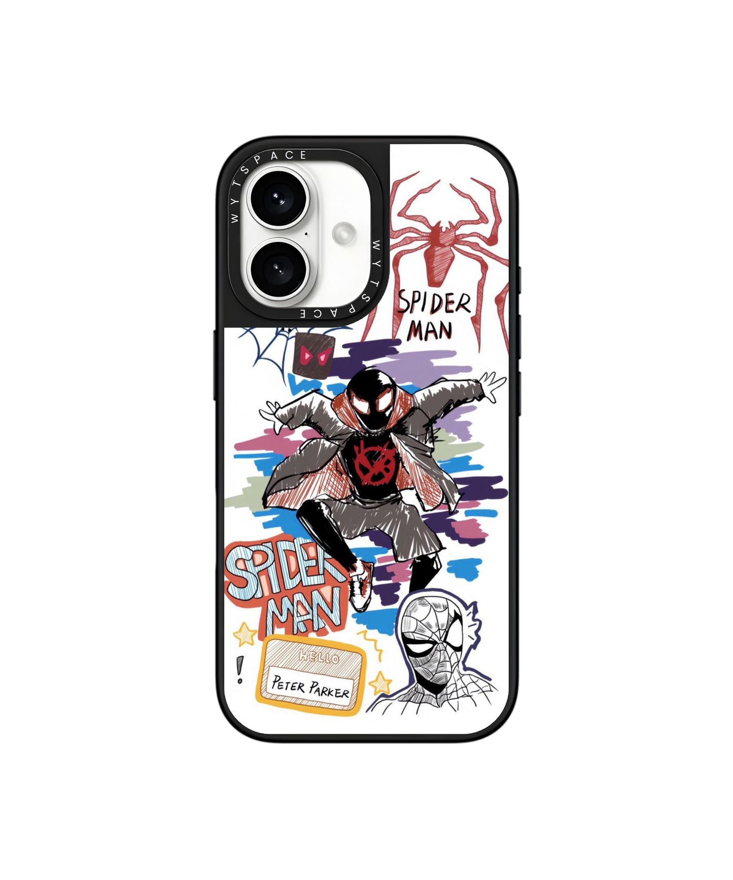 Spidey Lines | Scribble - Elite iPhone Case Cover | Code: 312