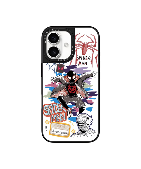 Spidey Lines | Scribble - Glass Case Cover | Code: 312