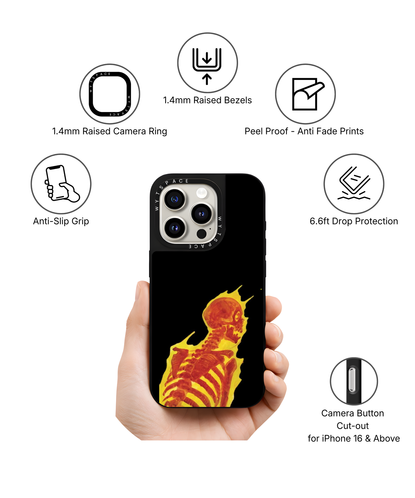 Skull Fire | Rebel - Elite iPhone Case Cover | Code: 338