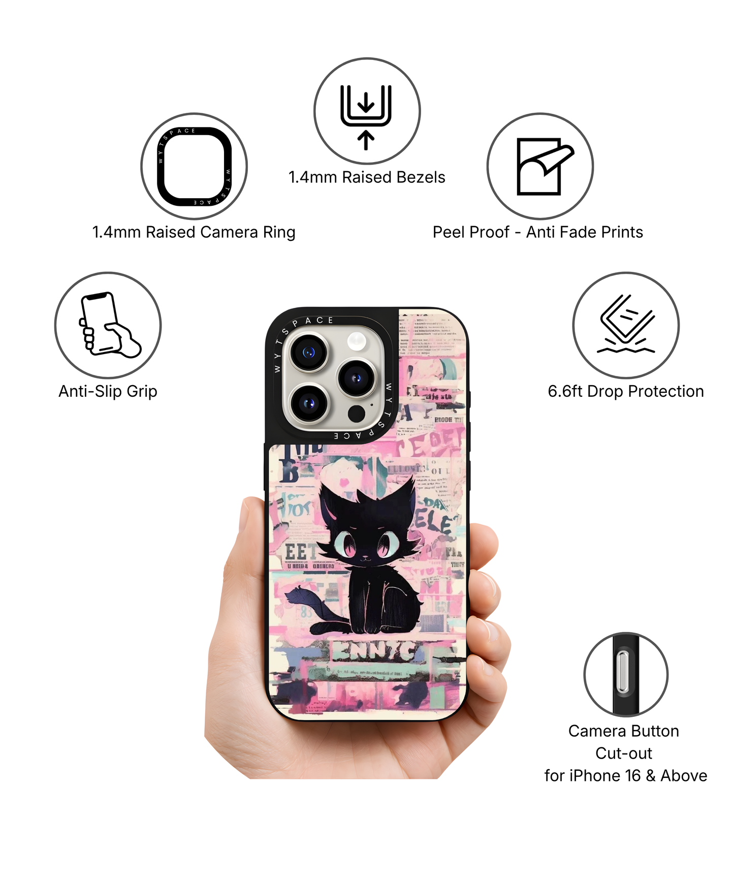 Midnight Meow | Pinteresty Elite iPhone Case Cover | Code: 296