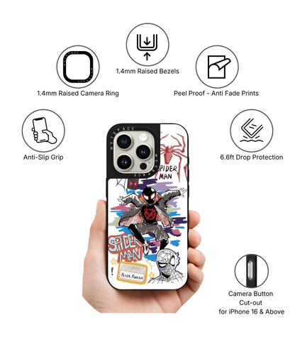Spidey Lines | Scribble - Elite iPhone Case Cover | Code: 312