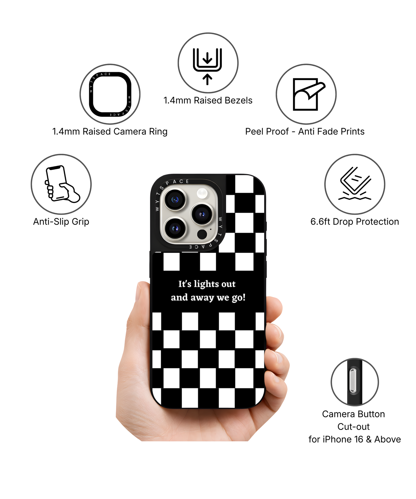 Checkered Start | F1 / Cars - Elite iPhone Case | Code: 404