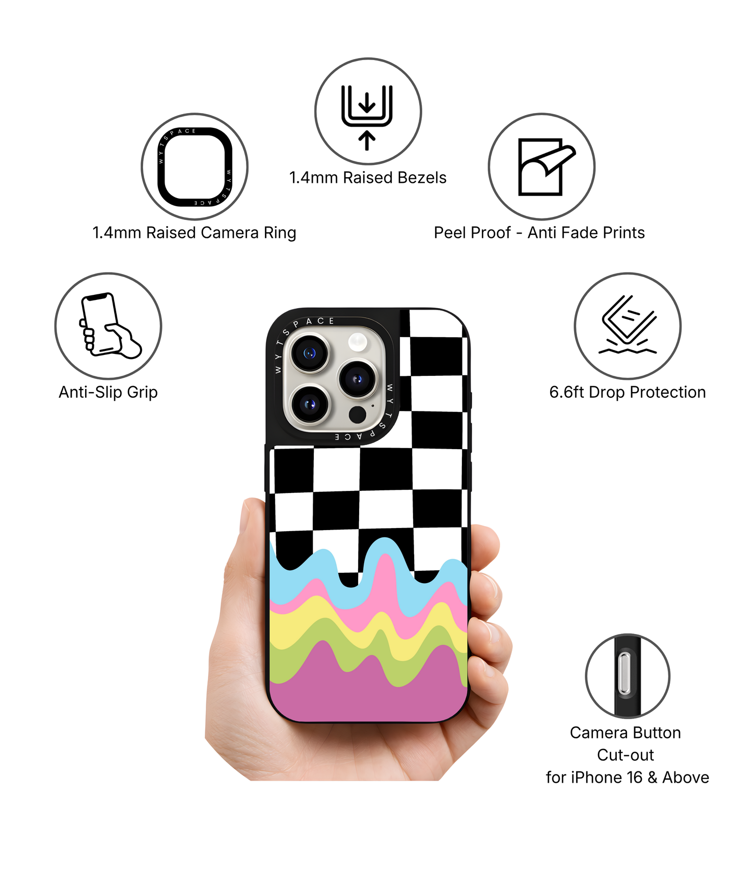 Checker Ripples | Y2k - Elite iPhone Case Cover | Code: 008