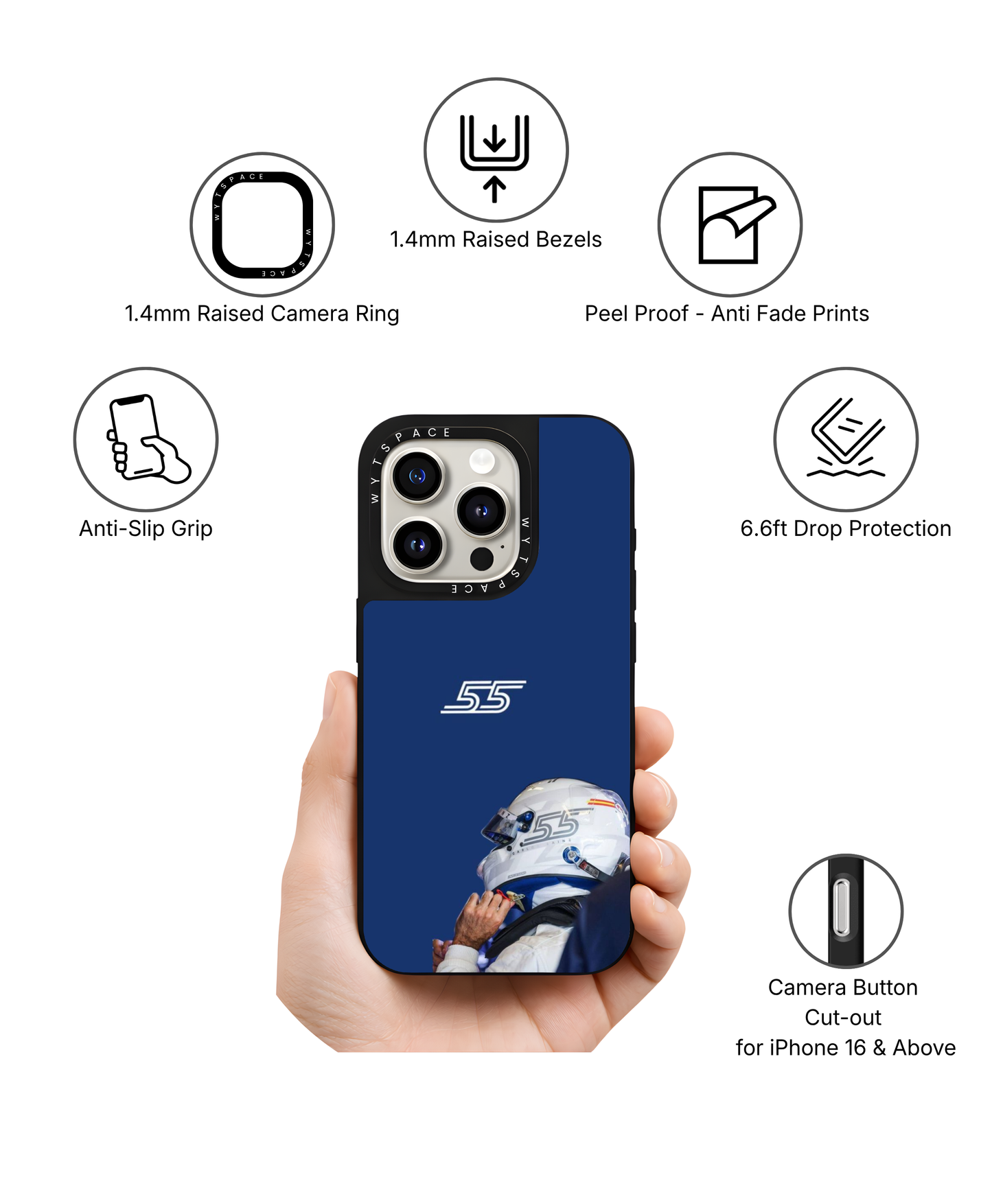 Focus Mode 55 | F1 / Cars - Elite iPhone Case | Code: 410