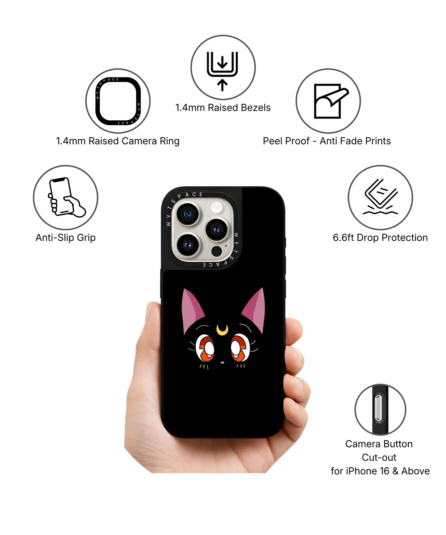 Moon Meow | Pinteresty Elite iPhone Case Cover | Code: 299