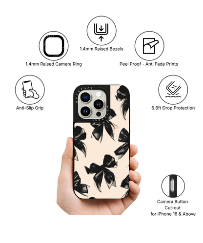 Noir Bow | Pinteresty Elite iPhone Case Cover | Code: 298