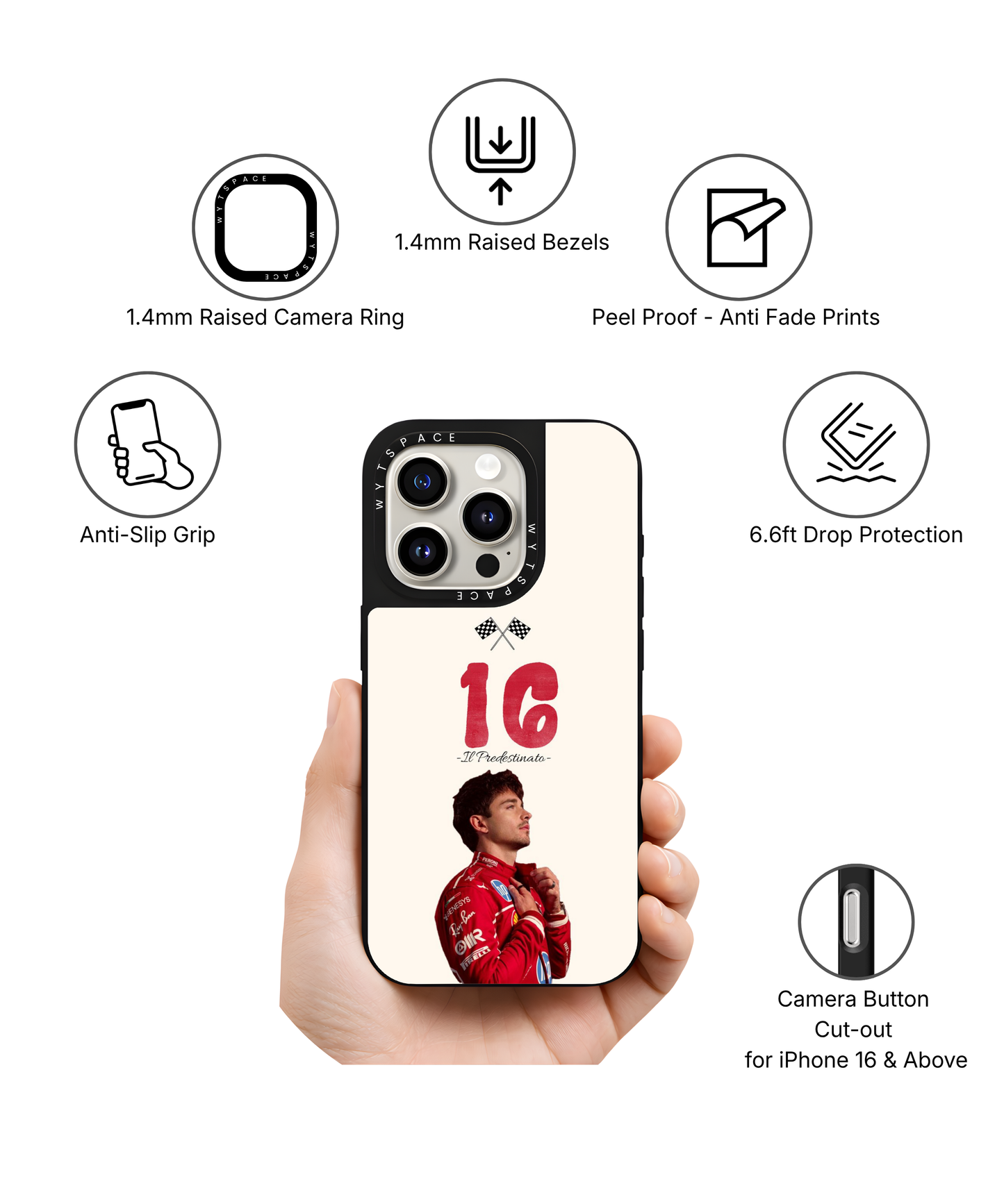 Leclerc Focus | F1 / Cars - Elite iPhone Case | Code: 417