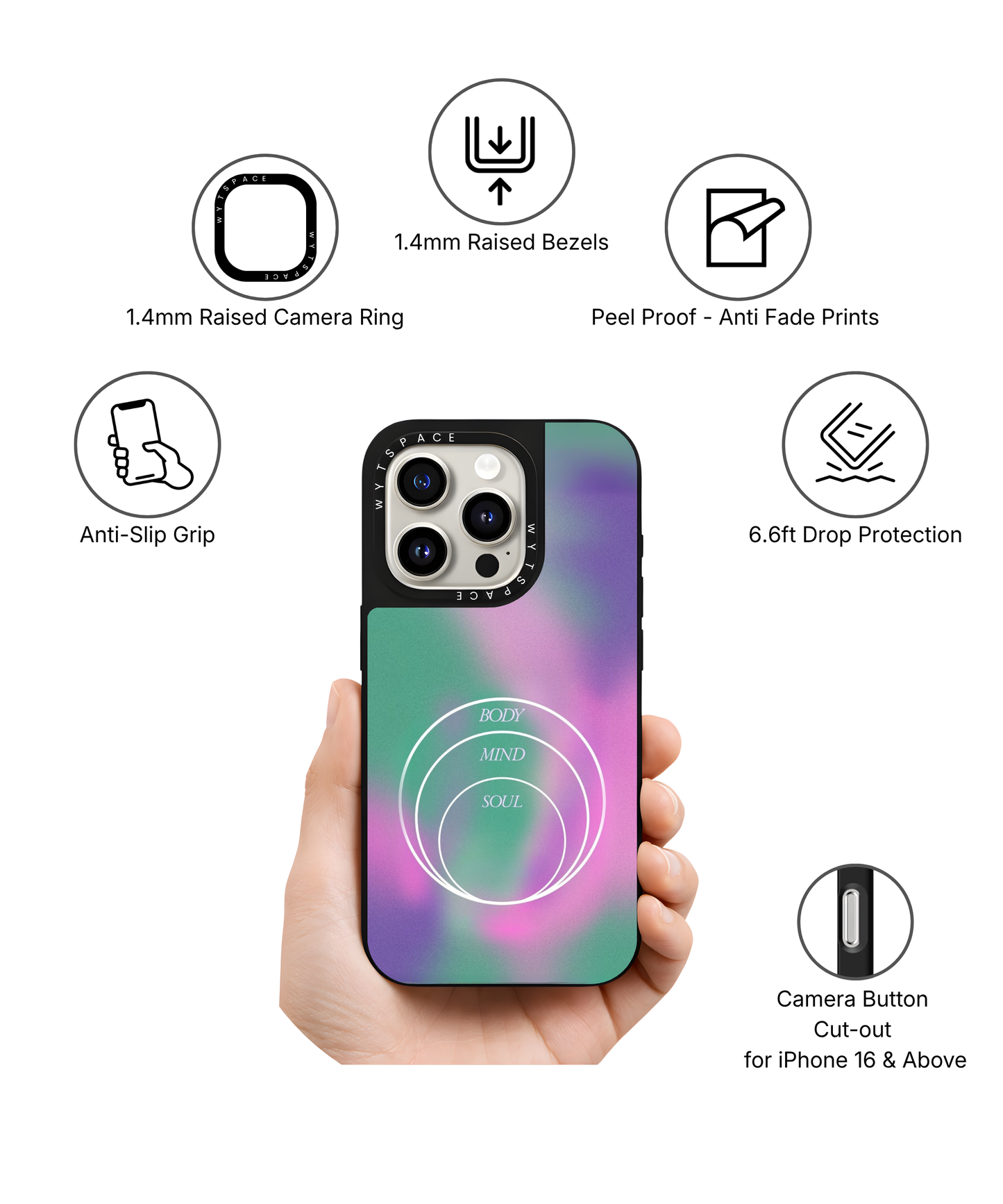 Body Mind Soul | Aura - Elite iPhone Case Cover | Code: 361