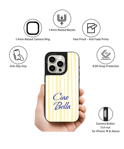 Ciao Bella Stripes | Zesté - Elite iPhone Case Cover | Code: 388