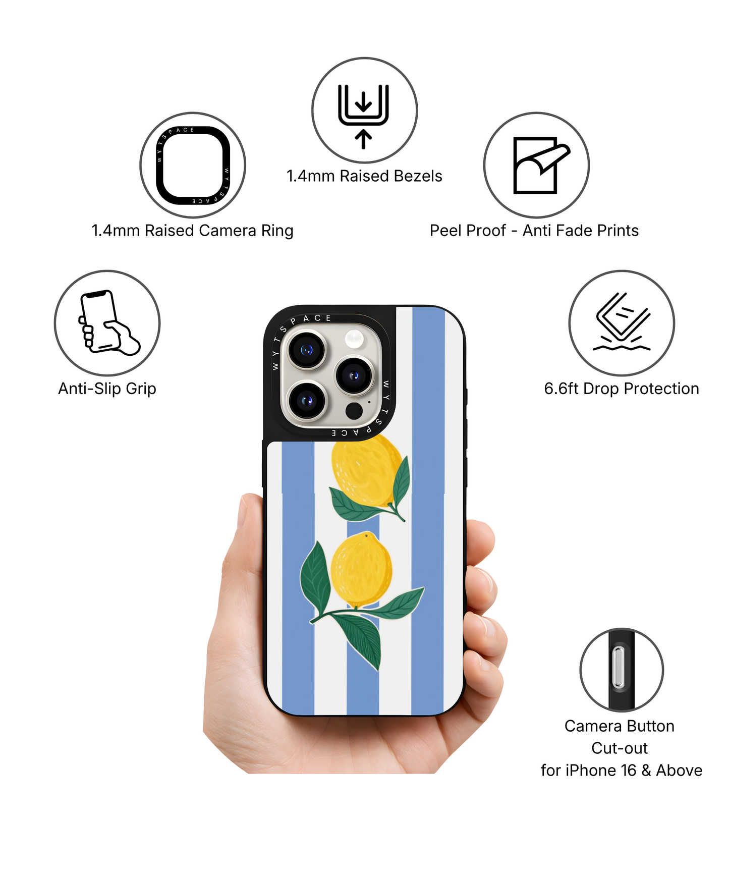 Lemon Stripes | Zesté - Elite iPhone Case Cover | Code: 400