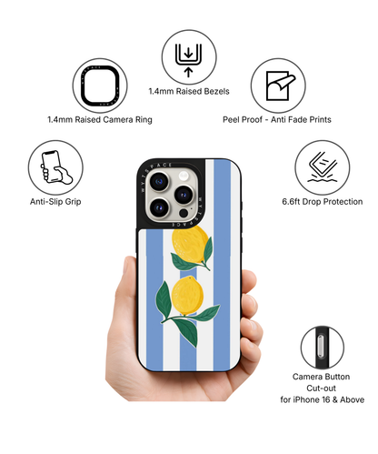 Lemon Stripes | Zesté - Elite iPhone Case Cover | Code: 400