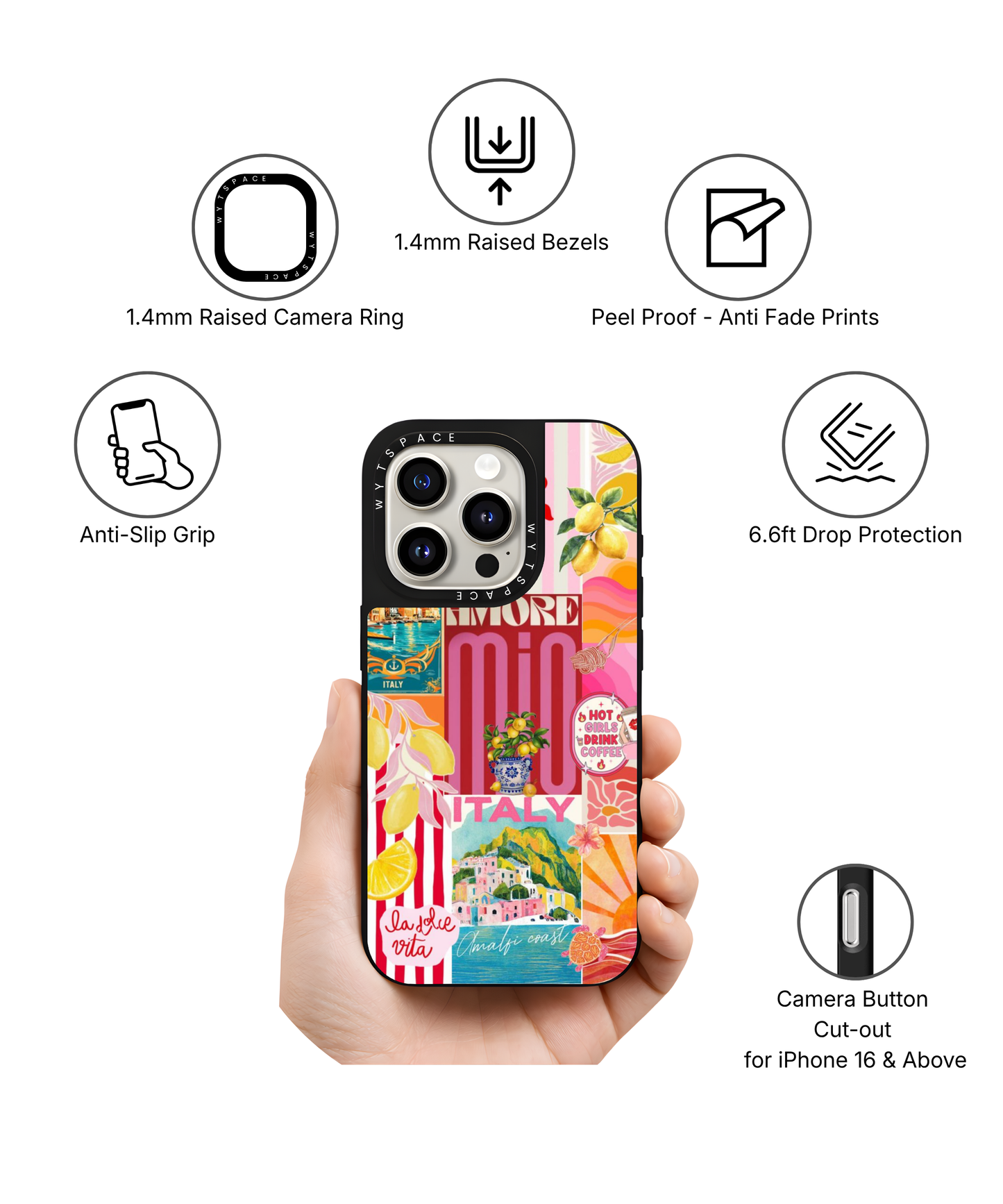 Italy Postcards | Zesté - Elite iPhone Case Cover | Code: 394