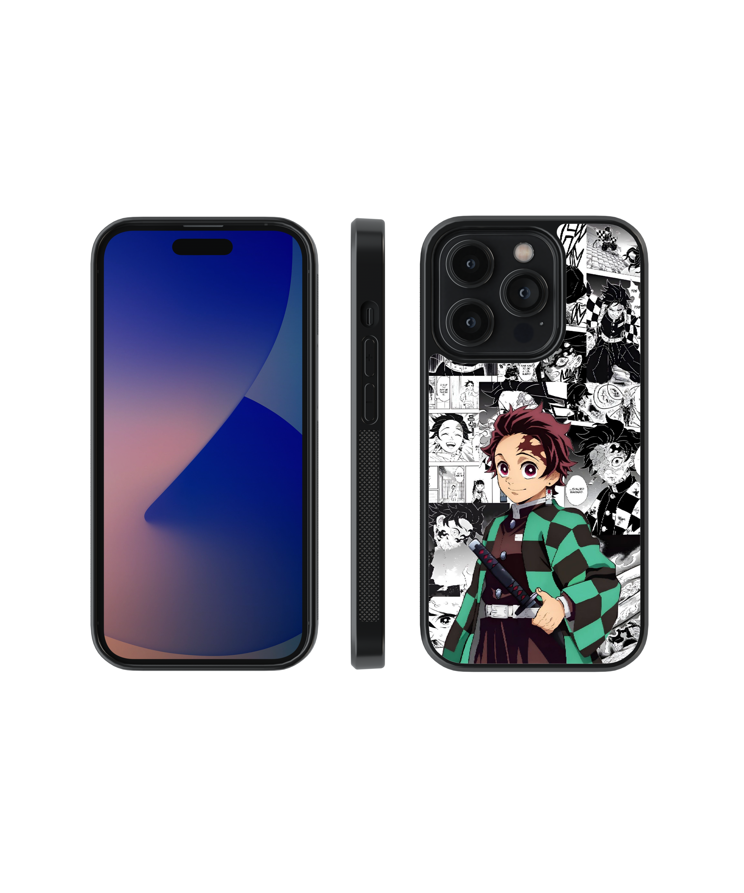 Monochrome Tanjiro | Demon Slayer - Glass Case | Code: 237