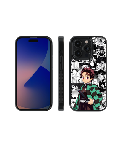 Monochrome Tanjiro | Demon Slayer - Glass Case Cover | Code: 237