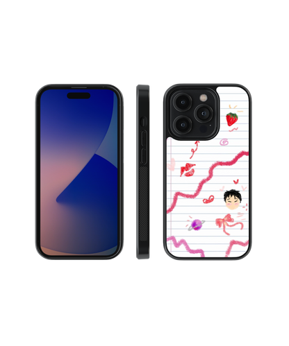 Ink Bloom | Scribble - Glass Case Cover | Code: 308