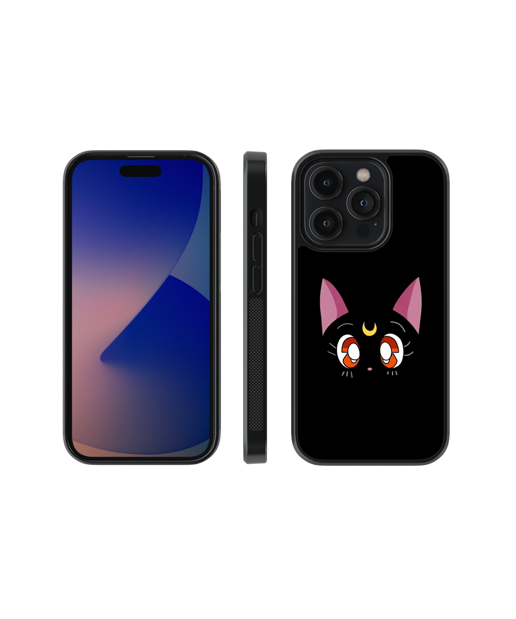 Moon Meow | Pinteresty Glass Case Cover | Code: 299