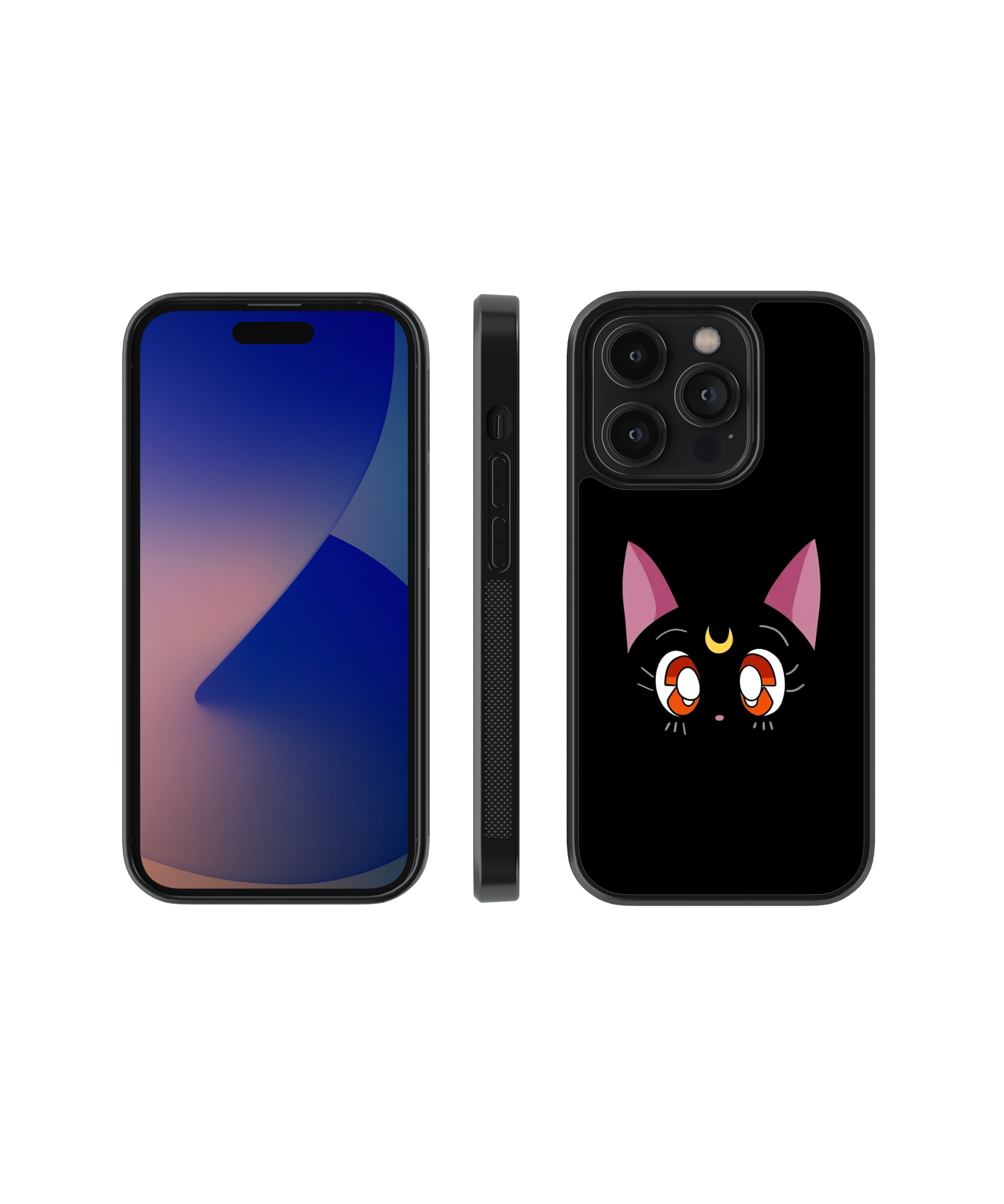 Moon Meow | Pinteresty Glass Case Cover | Code: 299