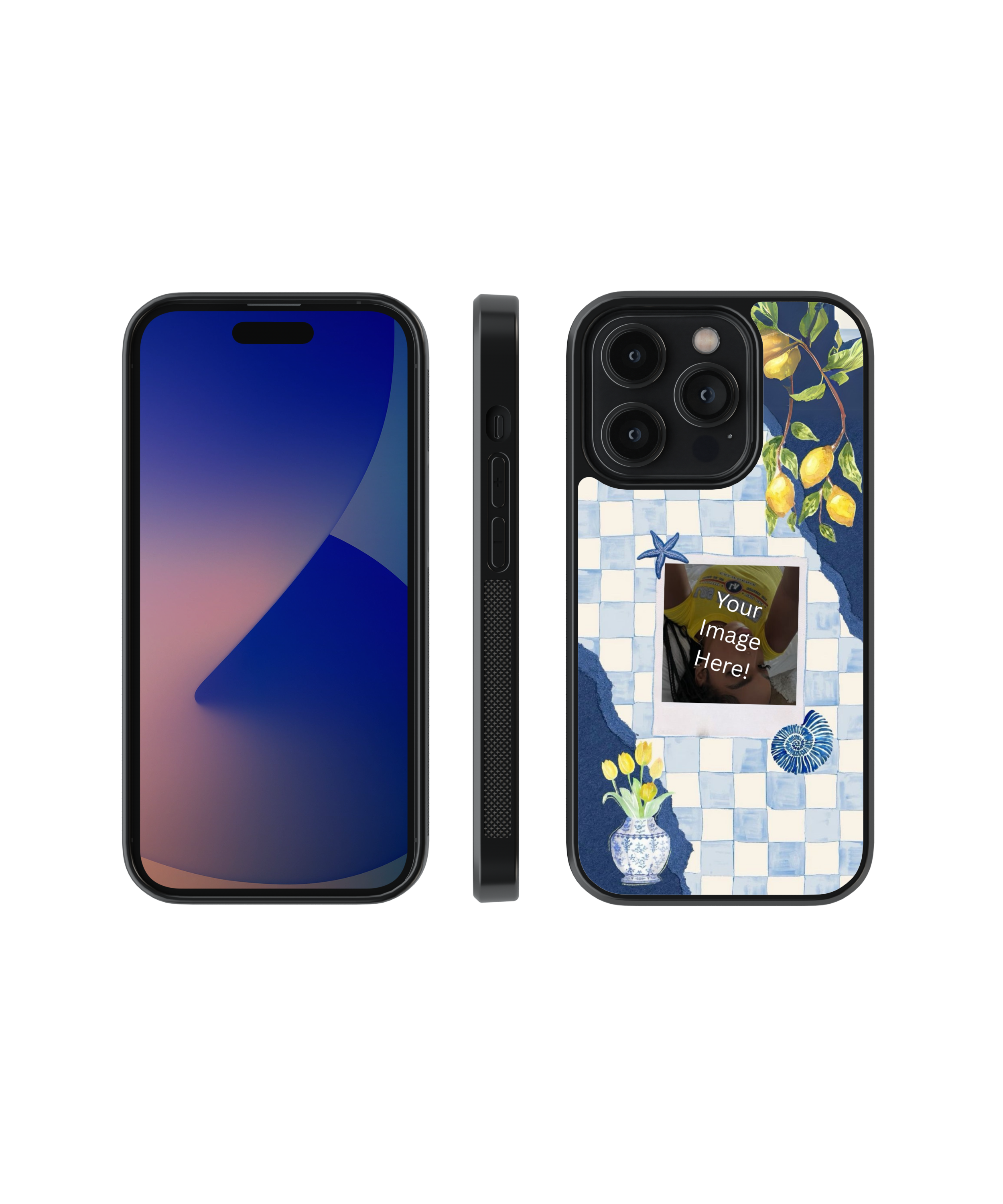 Lemon Check | Personalized Glass Case Cover | Code: 349