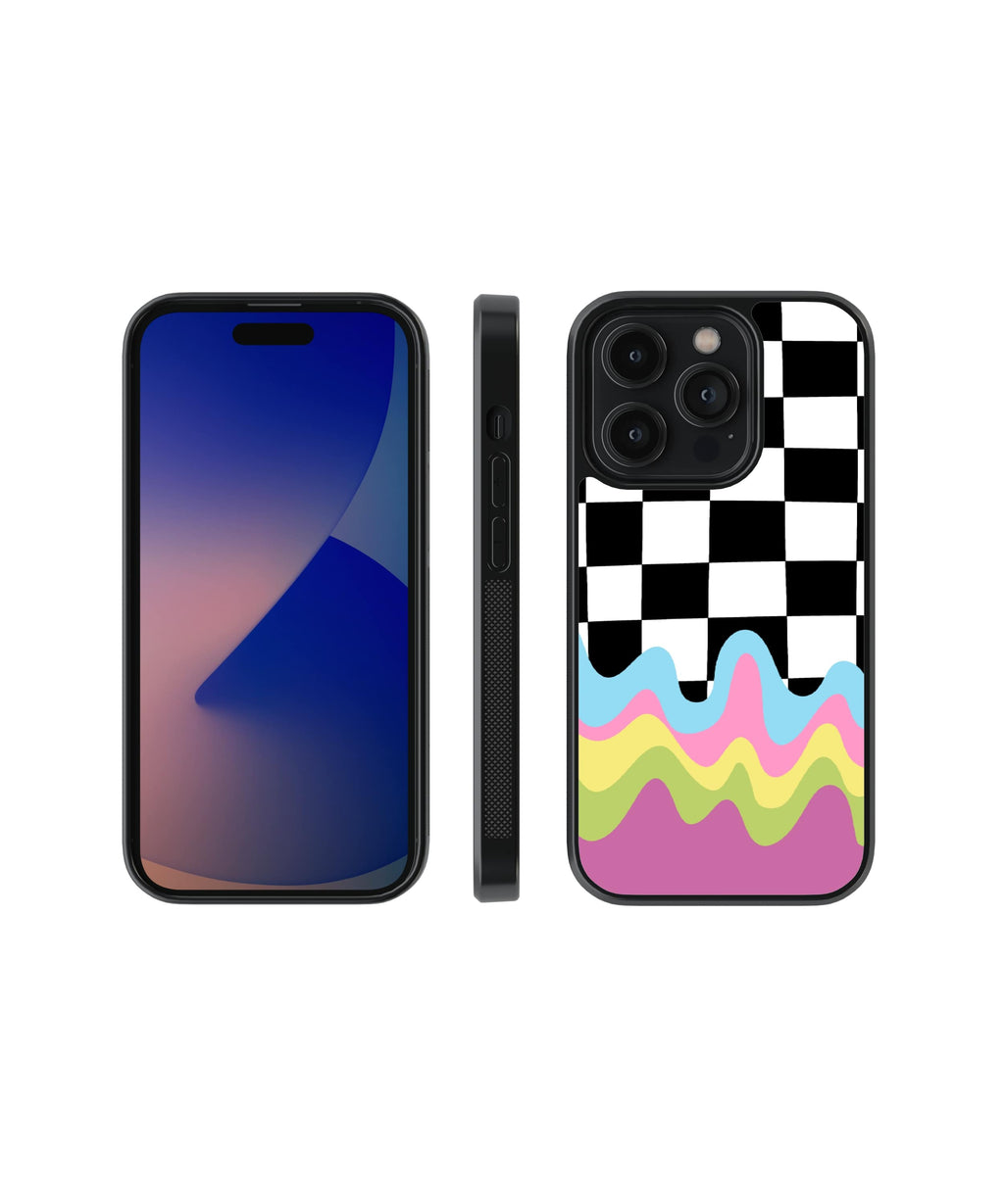Checker Ripples | Y2k - Glass Case Cover | Code: 008