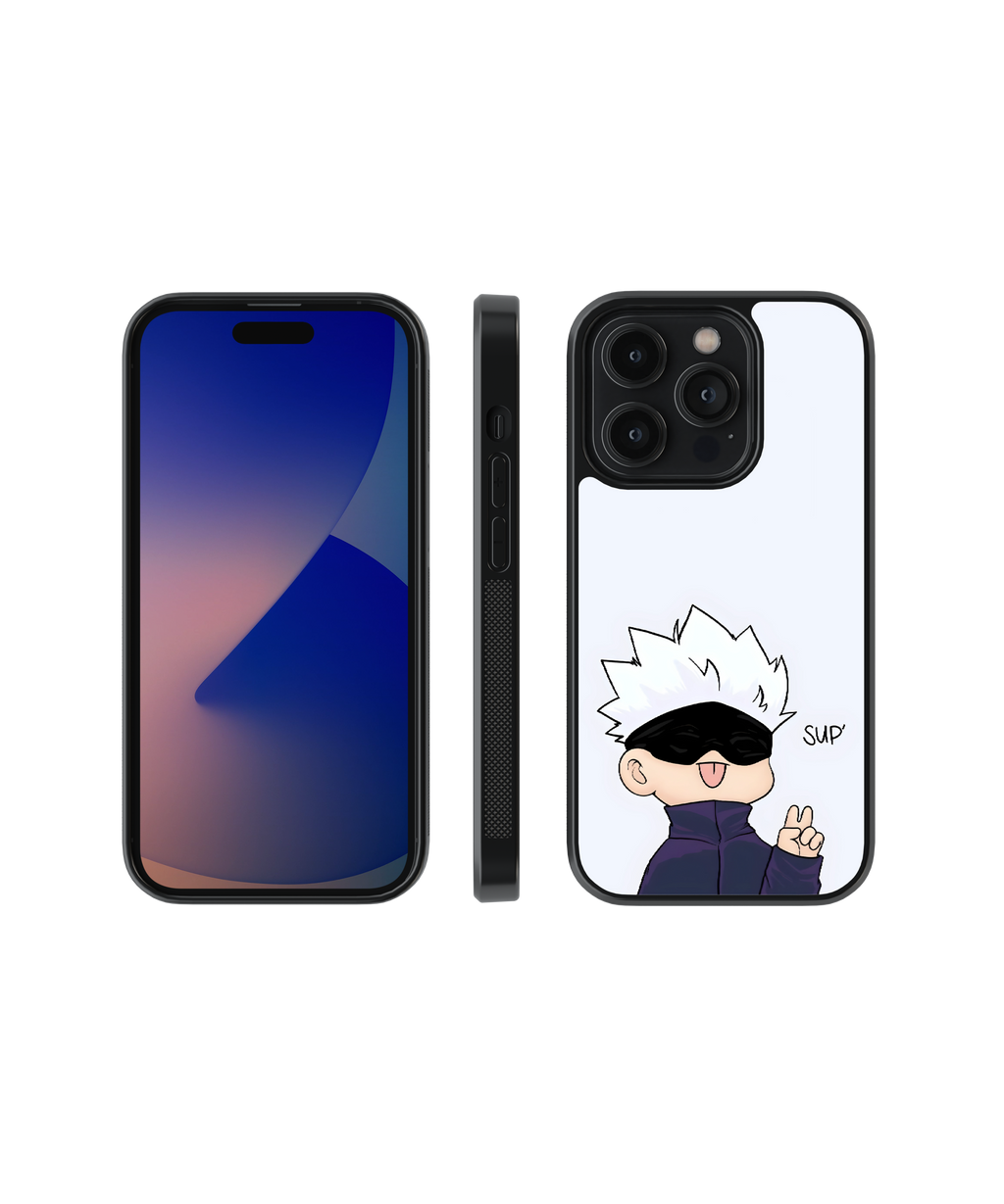 Satoru Greeting | Jujutsu Kaisen - Glass Case | Code: 199