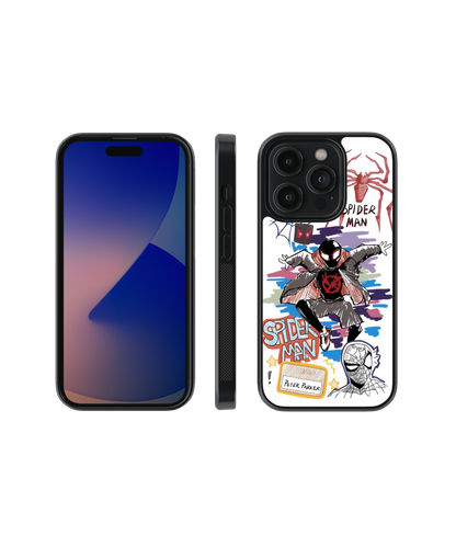 Spidey Lines | Scribble - Glass Case Cover | Code: 312