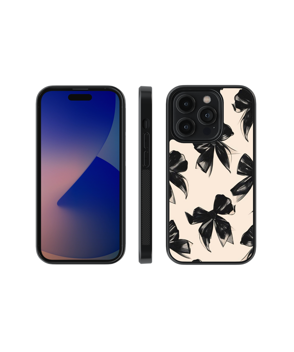 Noir Bow | Pinteresty Glass Case | Code: 298