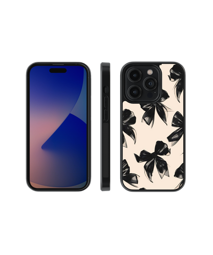 Noir Bow | Pinteresty Glass Case Cover | Code: 298
