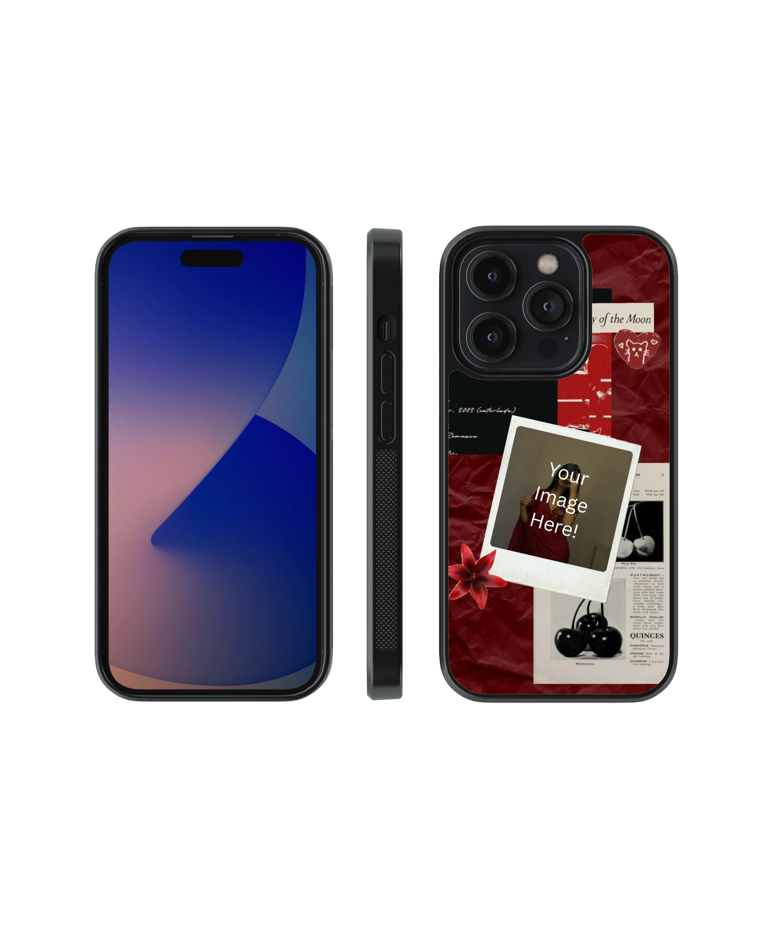 Scarlet Mood | Personalized Glass Case Cover | Code: 347