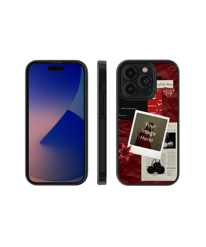 Scarlet Mood | Personalized Glass Case Cover | Code: 347