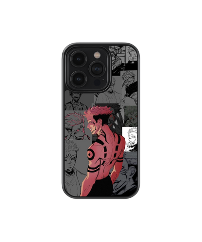 Sukuna Silhouette | Jujutsu Kaisen - Glass Case Cover | Code: 195